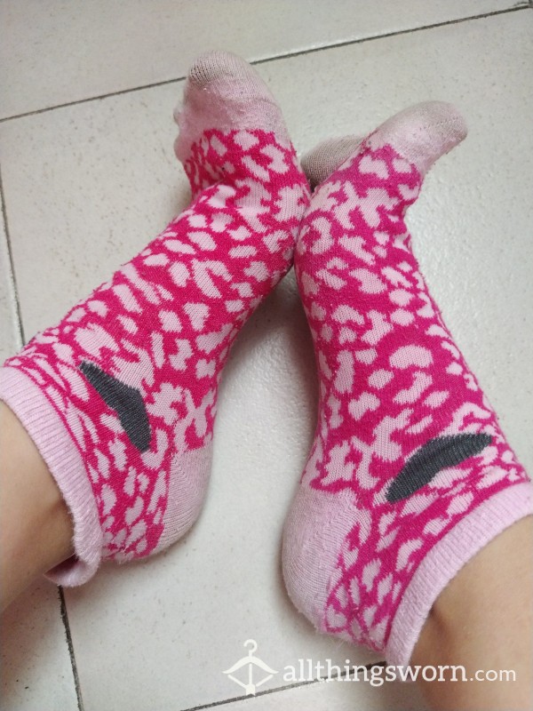 Leopard Pink Socks