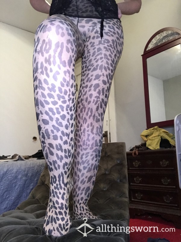 Leopard Print Pantyhose