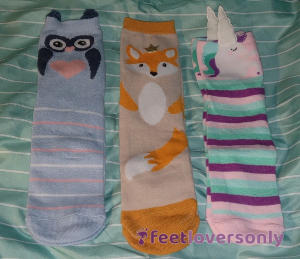 Fun Unicorn, Owl Or Fox Socks