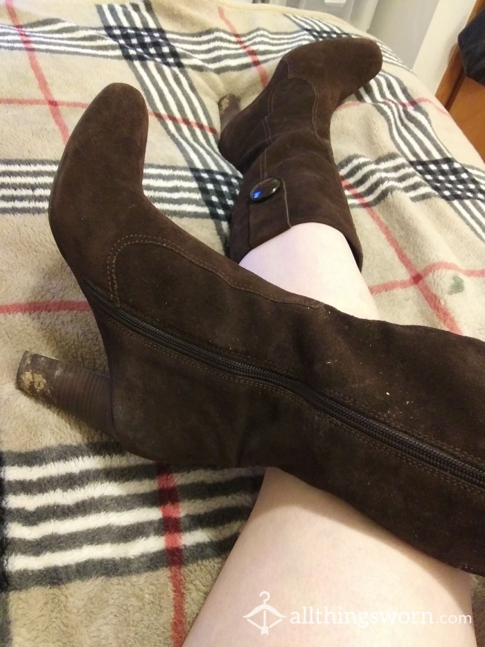 "Lettin' My Hair Down" Boots....Very Much Loved Chocolate Knee Highs