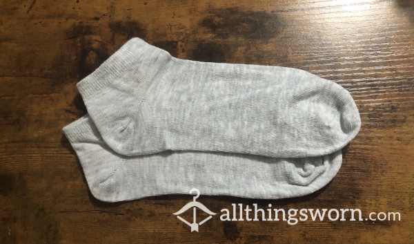Light Gray Ankle Socks - Includes 24 Hour Wear & US Shipping - Custom Wears