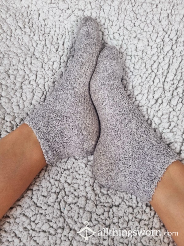 Light Grey Fluffy Socks