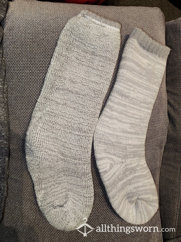 Light Grey Soft Fluffy Socks