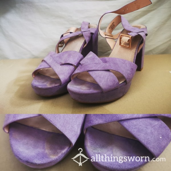 Lilac Midi Heels