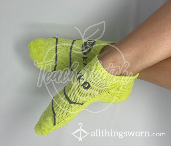 Thick Lime Green Neon Ankle Socks | 1 Of 2 Pairs Available