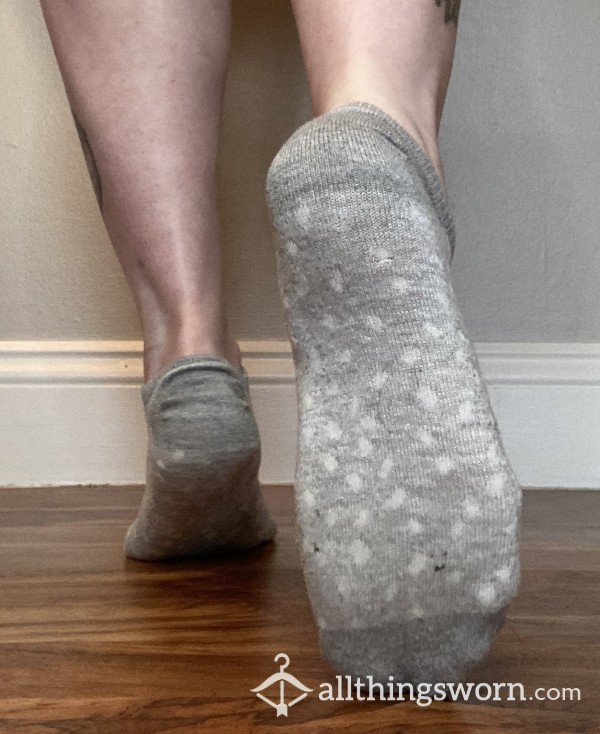 Little Grey Polka Dot Socks