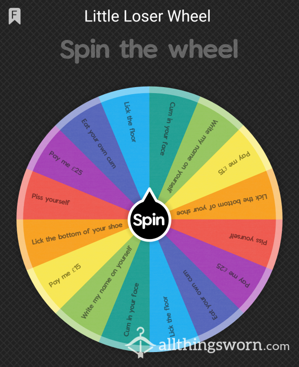 Little Loser Task Spin The Wheel (updated)