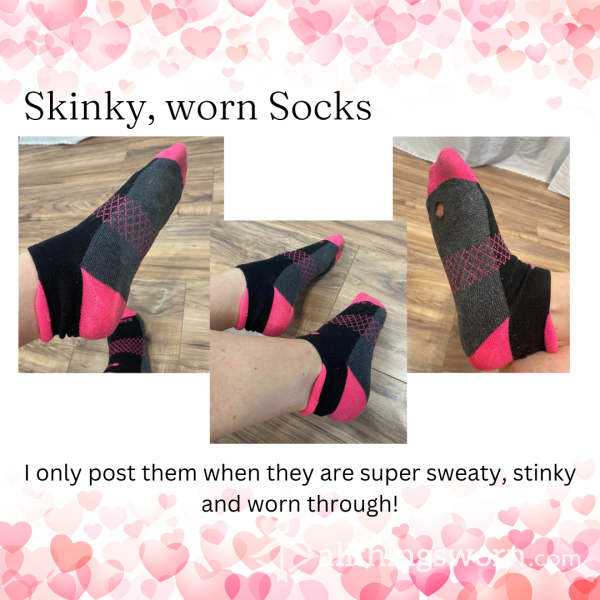 Little Pink/Black Ankle Socks