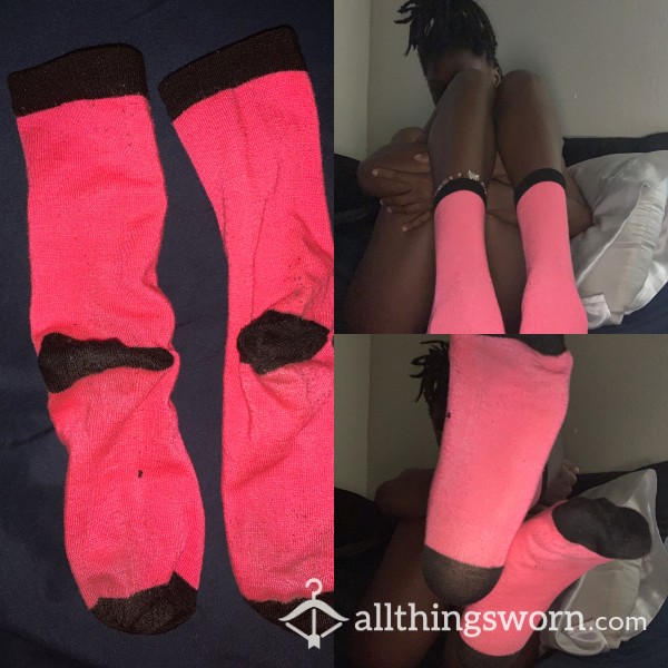 Long Pink Neon Socks