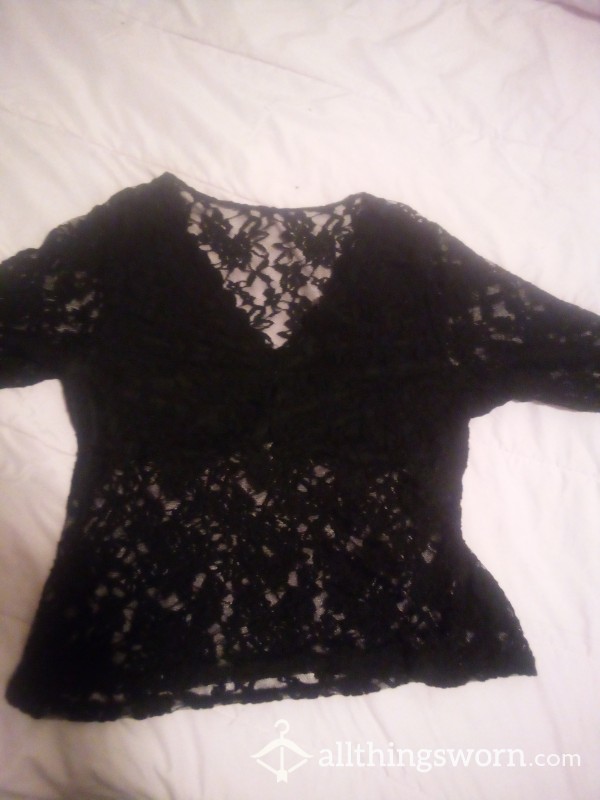 Long Sleeve See Through Lace