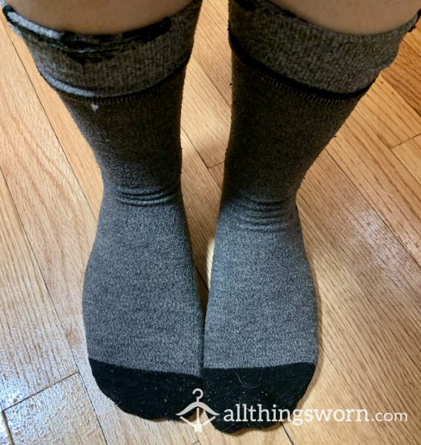 Long Well-Loved Grey Socks