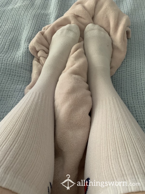 Long White Socks In Bed