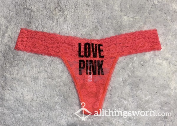 LOVE PINK VS Pink Lace Thong