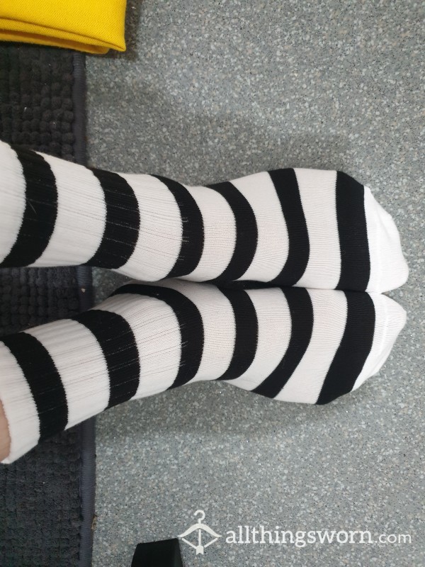 Lovely Striped Socks, Rather Soft And Almost Like Tights In Material :)