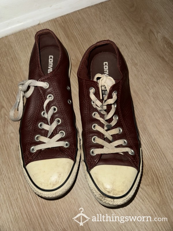 Low Cut Leather Converse/sock Bundle 🤎