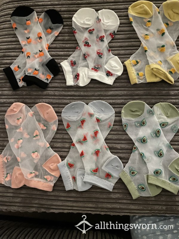 Mama’s Cute Sheer Patterned Ankle Socks - Customised Just For You 🧦💋