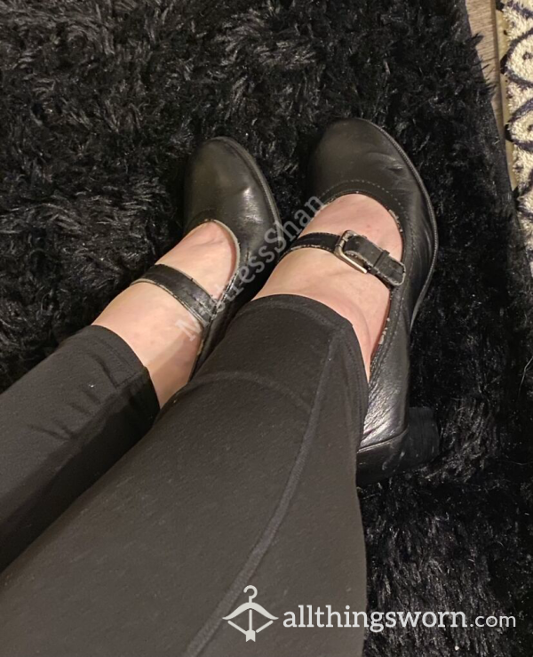 Mary Jane Leather Heels