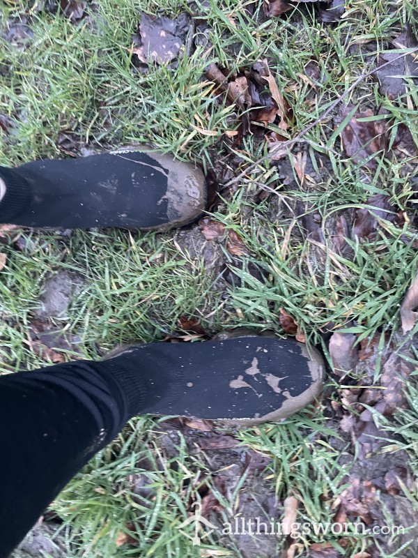 Me Splodging Through Soggy Mud In My Balenciaga Sock Trainers 👟