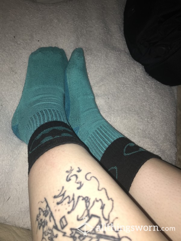 Aqua Green Batman Socks
