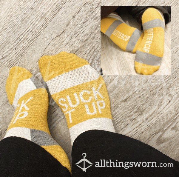 Motivational “Suck It Up Buttercup” Ankle Socks - Includes 2-day Wear & U.S. Shipping