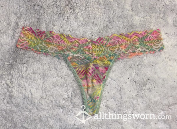 Multi-Color VS Pink Lace Thong