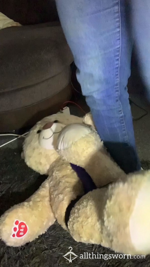 Mum And Daughter Feet Humiliation On Giant Teddy Bear - 9 Mins