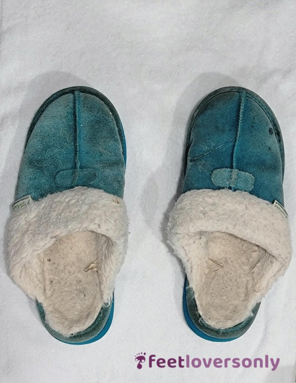 My 5+ Year Worn Blue Slippers