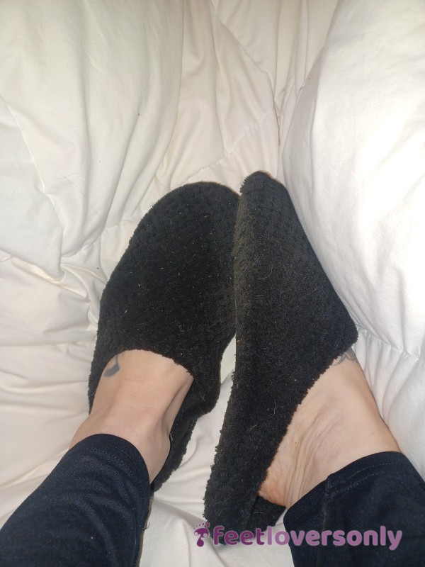 My Daily Slippers. They Are Heavily Worn And Smelly!