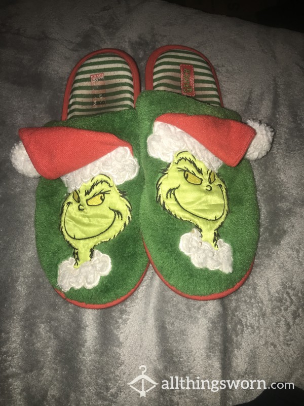 My Favorite Stinky Grinch Slippers