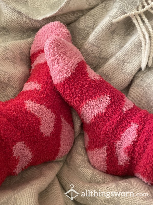 Fluffy Love Heart Socks