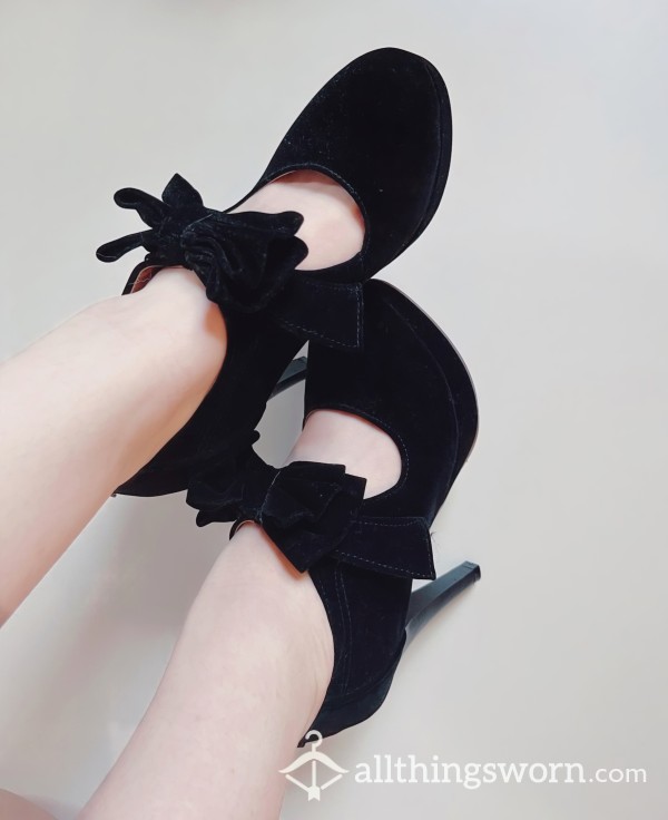 My Lovely Black Bow Lolicon Shoes! 🖤