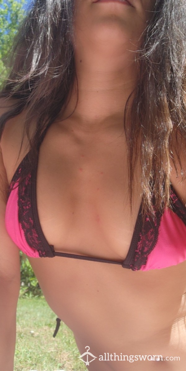 My Super Sexy Pink And Black Bikini With Wear Photos Including Face Ships Free