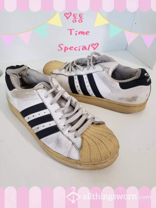 Navy♡Striped Sneakers