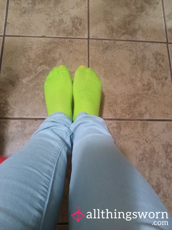 Neon Green Socks Worn
