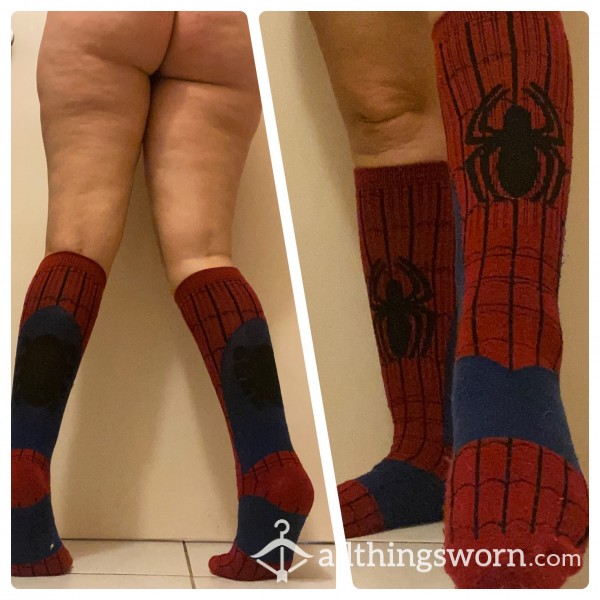 Nerdy And Cute Spider-Man Knee High Socks 🥰