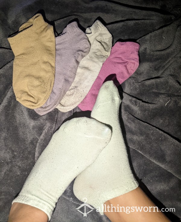 Never Washed Dirty Colourful Ankle Socks