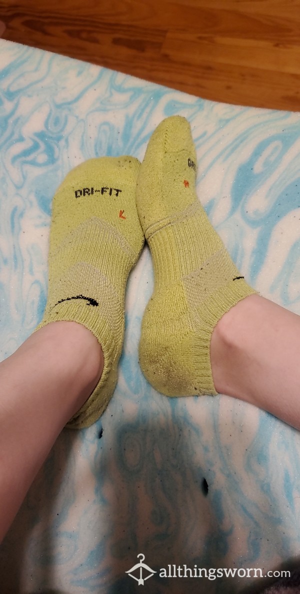 Nike Yellow Dri Fit Socks