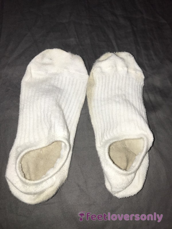 No-Show Dirty White Socks