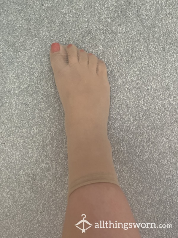 Nude Nylon Ankle Highs