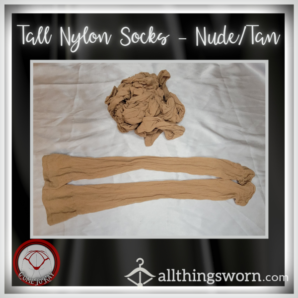 Nude/Tan Knee High - Tall Nylon Socks
