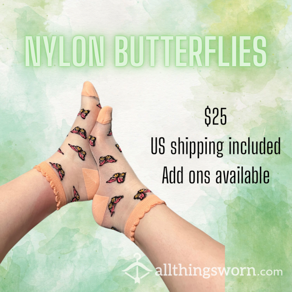 Nylon Butterfly Socks