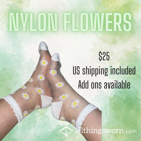 Nylon Flower Socks