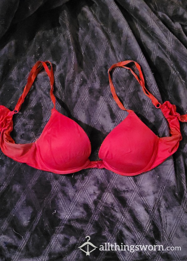 Old, Frequently Worn Red Bra