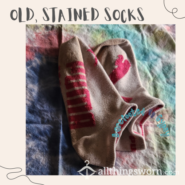 Old, Stained And Dingy White, Vinegar Scented Ankle Socks