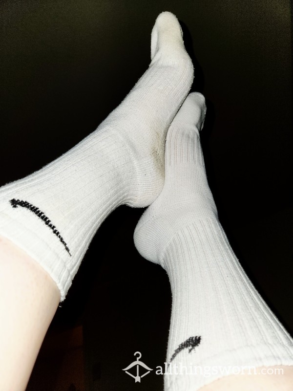 Old White Nike Socks