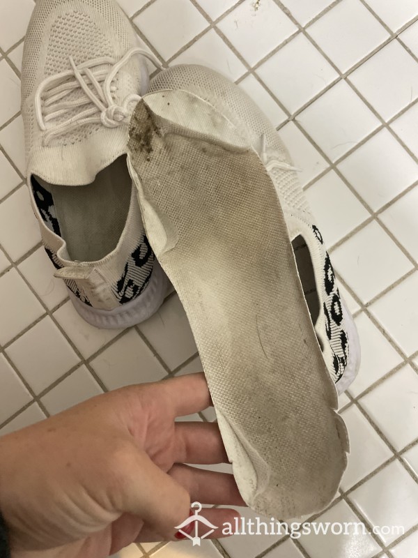 Old Worn Slip On Sneakers