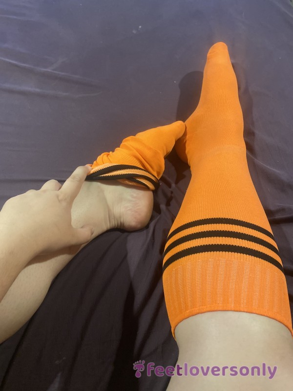 Orange Knee Socks