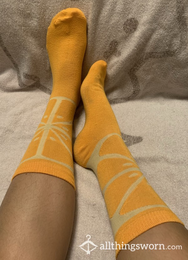 Orange Orange Crew Socks