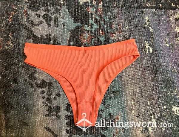 Orange XL Cheeky Panties W/ Cotton Gusset Ready For Wear