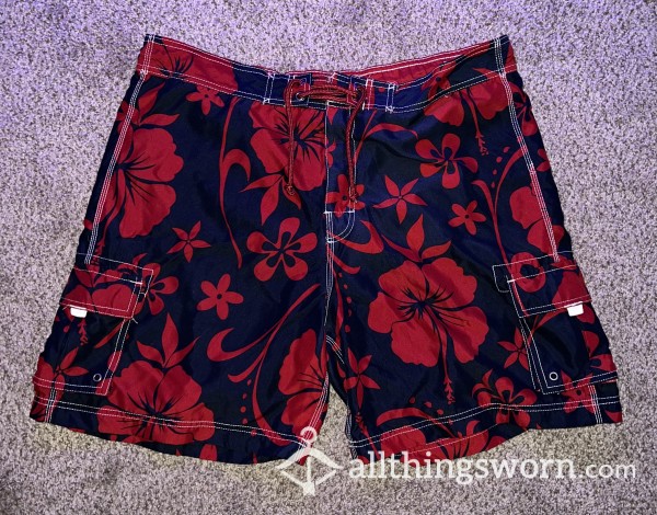 Our Uncle’s Swim Trunks ~ Hawaii Floral